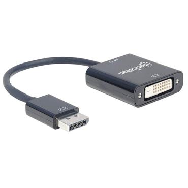 Manhattan 152228 videokabel adapter 0,23 m DisplayPort DVI-D Sort