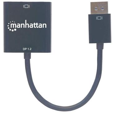 Manhattan 152228 videokabel adapter 0,23 m DisplayPort DVI-D Sort