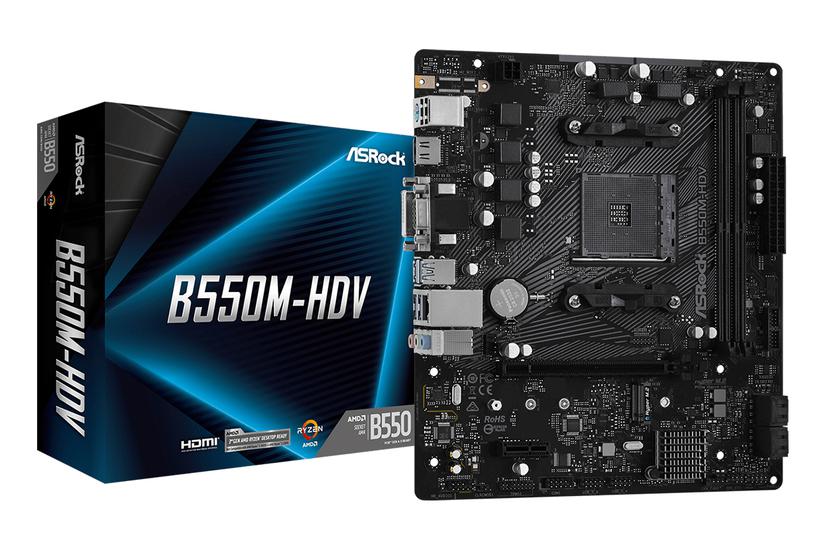 Asrock B550M-HDV AMD B550 Stik AM4 micro ATX