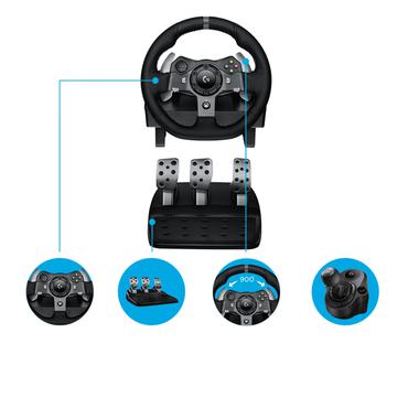 Logitech G920 Driving Force - rat og pedalsæt - kabling
