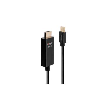 Lindy 40920 videokabel adapter 0,5 m Mini DisplayPort HDMI Sort