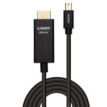 Lindy 40920 videokabel adapter 0,5 m Mini DisplayPort HDMI Sort