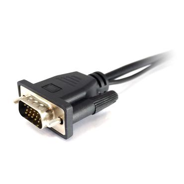 Equip 119038 videokabel adapter 0,2 m VGA (D-Sub) + 3.5mm DVI-D + USB Sort