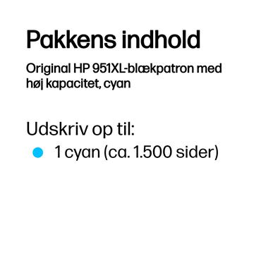 HP 951XL - Højtydende - cyan - original - blækpatron