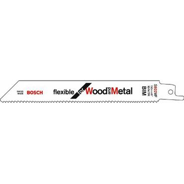 Bosch flexible for Wood and Metal S 922 VF - s&aring;gblad - f&ouml;r metall, aluminum, r&ouml;r, tr&auml; med spikar, bladmetall, lastpallar, epoxi, profiler (paket om 25)