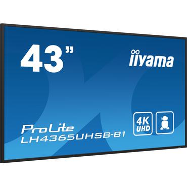 iiyama ProLite LH4365UHSB-B1 43" Klass (42.5" visbar) LED-bakgrundsbelyst LCD-skärm