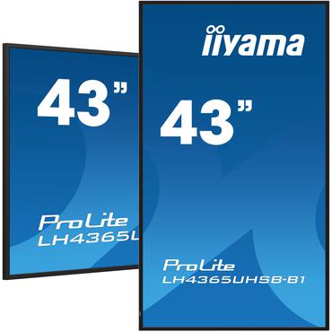iiyama ProLite LH4365UHSB-B1 43" Klass (42.5" visbar) LED-bakgrundsbelyst LCD-skärm