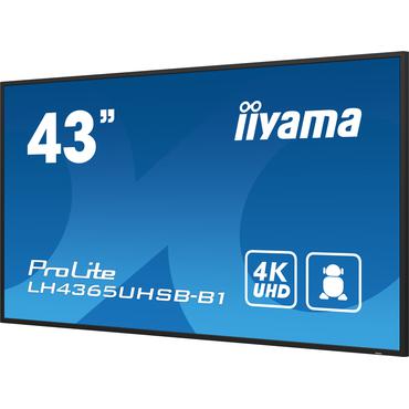 iiyama ProLite LH4365UHSB-B1 43" Klass (42.5" visbar) LED-bakgrundsbelyst LCD-skärm