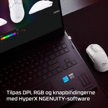 HyperX Pulsefire Haste 2 Mini – Trådløs gamingmus (hvid)