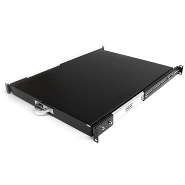 StarTech.com 1U Sliding Server Rack Mount Keyboard Shelf Tray - 55lbs - 22" Deep Steel Pull Out Drawer for 19" AV, Network Equipment Rack (SLIDESHELFD) - hylde for rack-tastatur