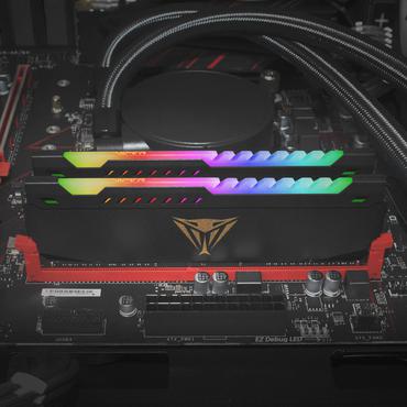 Patriot Viper Steel RGB - 64GB:2x32GB - DDR4 RAM - 3600MT/s - DIMM 288-PIN - Ikke-ECC - CL18