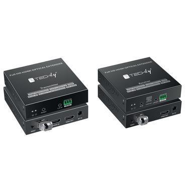 Techly IDATA EXT-EF3000 AV forlænger AV sender & modtager Sort