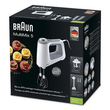 Braun MultiMix 5 HM 5137 Håndmixer 750 W Grå, Hvid