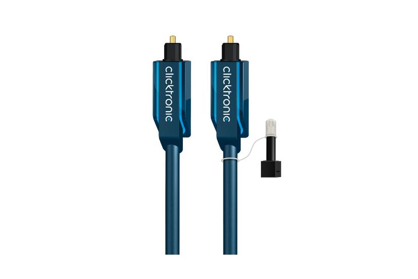 Clicktronic 2m Toslink Opto-set Lydkabel Blå