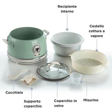 warehouse linden----Reiskocher Vintage Green (hellgrün, 700 Watt, 3,5 Liter)