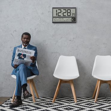 TFA 60.4524.01 black Digital XL Wall Clock