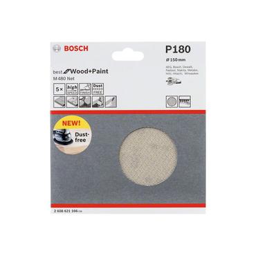 Bosch Best for Wood and Paint M480 - sandpapper - f&ouml;r tr&auml;, m&aring;larf&auml;rg (paket om 5)