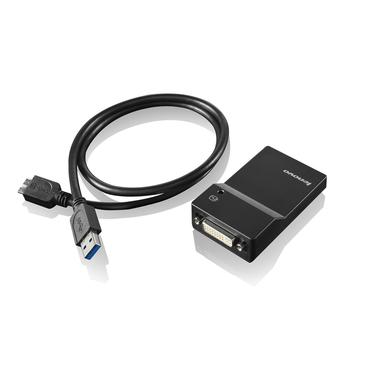 Lenovo USB 3.0 to DVI/VGA Monitor Adapter Extern videoadapter - SuperSpeed USB 3.0
