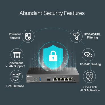 TP-Link Omada ER7206 kabelforbundet router Gigabit Ethernet Sort