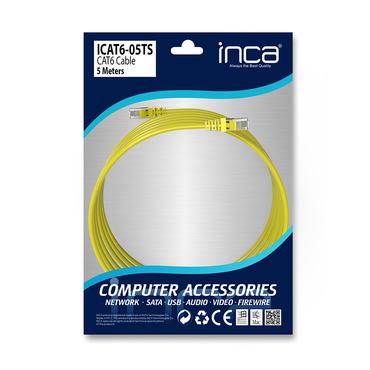 Inca CAT6 RJ45 5 m netværkskabel Gul U/UTP (UTP)