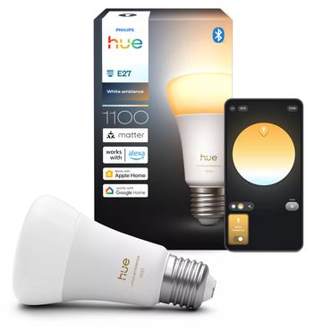 Philips Hue White ambiance A60 - A60 p&aelig;re - 1100 - 1-pak