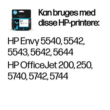 HP 62 - farve (cyan, magenta, gul) - original - blækpatron