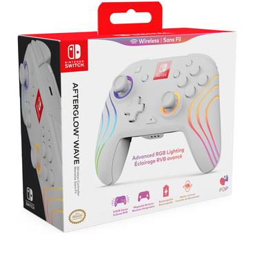 PDP Afterglow Wave Hvid USB Gamepad Analog/digital Nintendo Switch, Nintendo Switch Lite, Nintendo Switch OLED