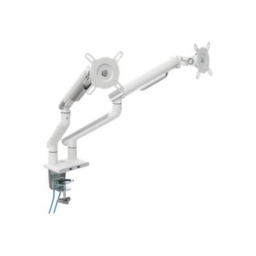 ART L-20GD monteringssats - justerbar arm - f&ouml;r 2 LCD-bildsk&auml;rmar - vit