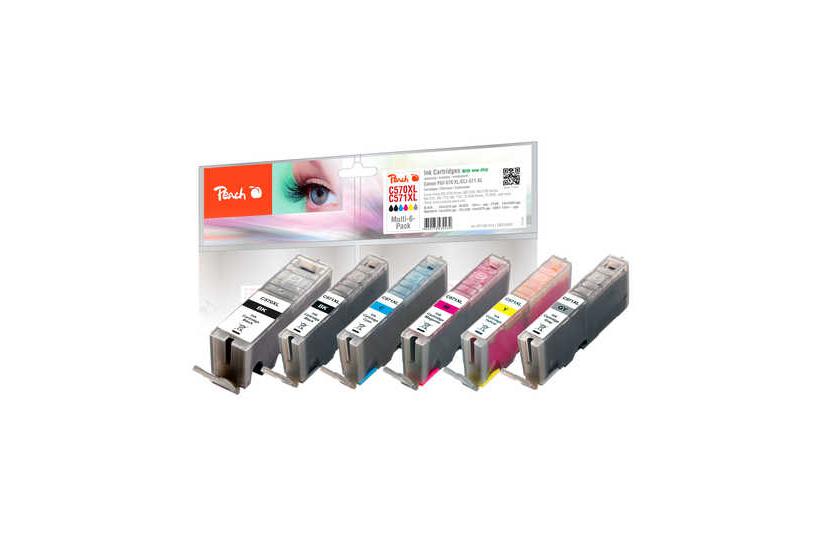 Peach PI100-313 bl&aelig;kpatron Foto sort, Foto cyan, Foto gr&aring;, Foto magenta, Foto gul