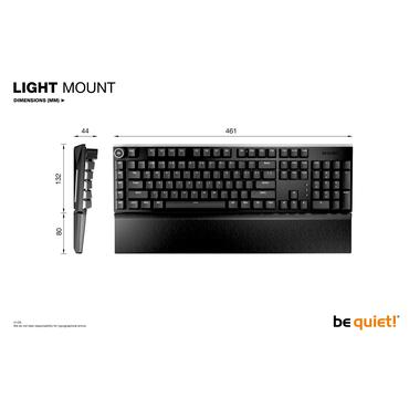 be quiet! Light Mount Silent Tactile DE ISO tastatur Spil USB QWERTZ Tysk Sort