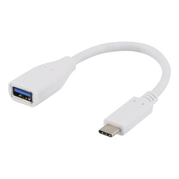 DELTACO USBC-1205 - USB typ C-adapter - USB typ A till 24 pin USB-C - 15 cm