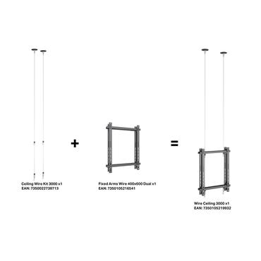 Multibrackets M Pro Series monteringskomponent - f&ouml;r platt panel - 3000 mm