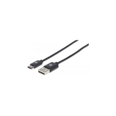 Manhattan 354912 USB-kabel USB 2.0 0,5 m USB C USB A Sort