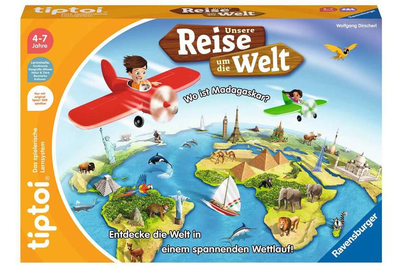 tiptoi 00117 Unsere Reise um die Welt 20 min. Brætspil Rejser/eventyr
