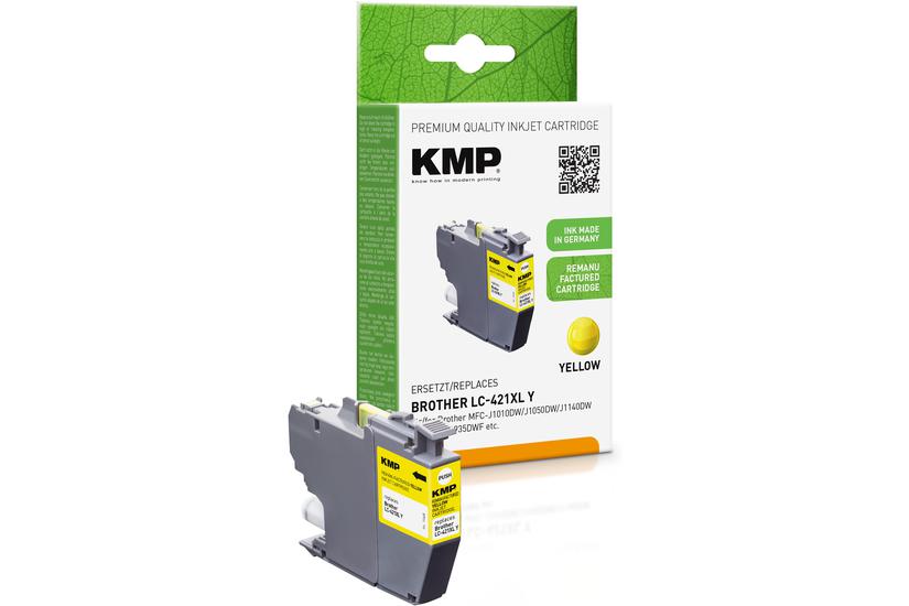 KMP Patrone Brother MFC-J1010DW LC421XLY yellow 500S. 7ml remanufactured