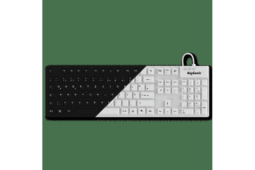 Keysonic Tangentbord - Fullstor (100 %) - Svart - US engelska - USB 2.0