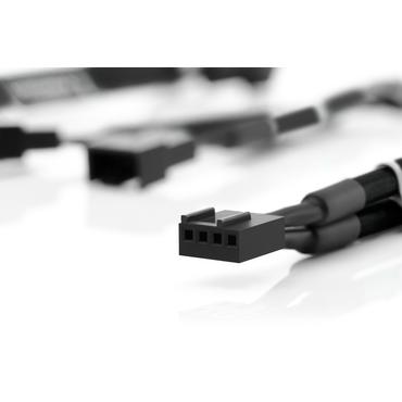 Noctua NA-SYC1 chromax.black - str&ouml;mkabel till fl&auml;kt - 4-stifts PWM till 4-stifts PWM - 11.5 cm