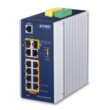PLANET IGS-5225-8P2T2S netværksswitch Administreret L2+ Gigabit Ethernet (10/100/1000) Strøm over Ethernet (PoE) Blå, Hvid
