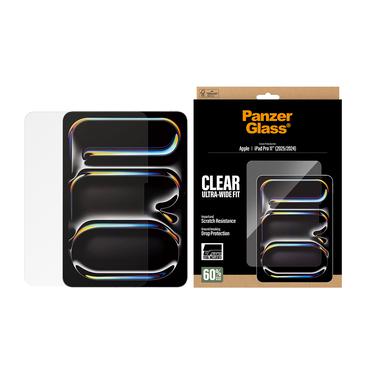 PanzerGlass &reg; Sk&aelig;rmbeskyttelse iPad Pro 11" (2024-2025) | Ultra-Wide Fit m. Fastfit tool