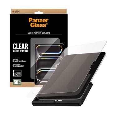 PanzerGlass &reg; Sk&aelig;rmbeskyttelse iPad Pro 11" (2024-2025) | Ultra-Wide Fit m. Fastfit tool