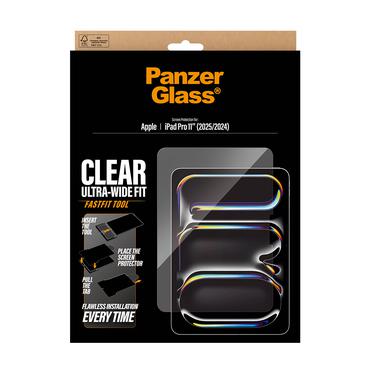PanzerGlass ® Skærmbeskyttelse iPad Pro 11" (2024-2025) | Ultra-Wide Fit m. Fastfit tool