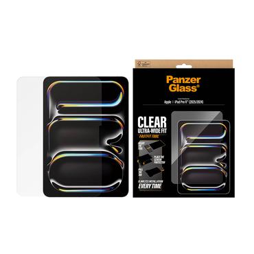 PanzerGlass ® Skærmbeskyttelse iPad Pro 11" (2024-2025) | Ultra-Wide Fit m. Fastfit tool