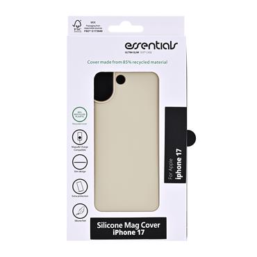 Essentials iPhone 17 Genbrugs silikone Mag bagcover, sea perl