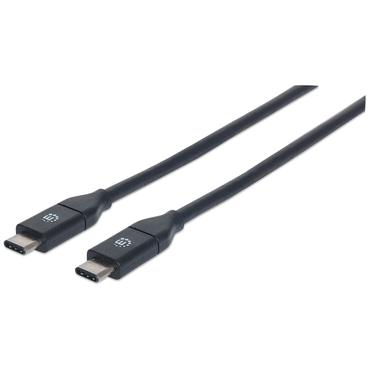 Manhattan 353526 USB-kabel USB 3.2 Gen 2 (3.1 Gen 2) 1 m USB C Sort