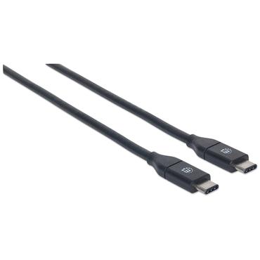 Manhattan 353526 USB-kabel USB 3.2 Gen 2 (3.1 Gen 2) 1 m USB C Sort