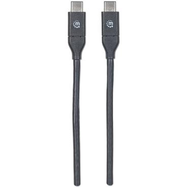 Manhattan 353526 USB-kabel USB 3.2 Gen 2 (3.1 Gen 2) 1 m USB C Sort