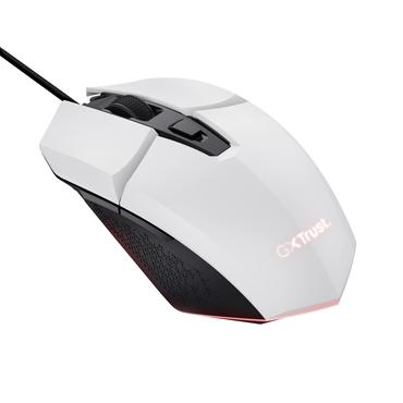Trust GXT 109W Felox - mus - med belysning, gaming - USB - winning white