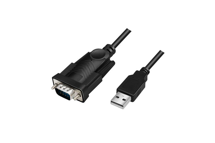 LogiLink AU0048A serielkabel Sort 1,5 m USB A DB-9