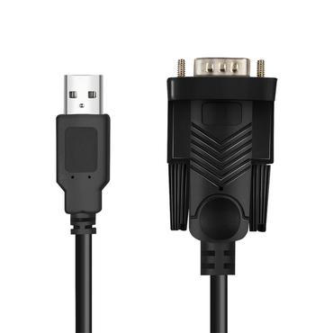 LogiLink AU0048A serielkabel Sort 1,5 m USB A DB-9