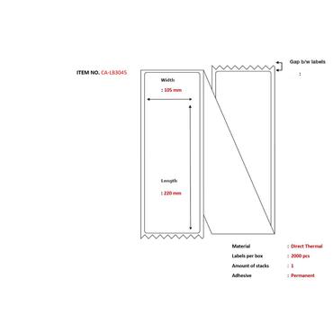 Capture - etiketter - 2000 etikette(r) - 105 x 220 mm
